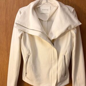 Elegant cream moto Women's Jacket